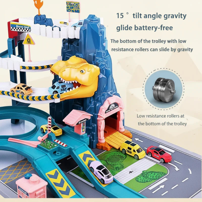 JurassicRun – Cool & Lehrreich – Dino-Rennbahn mit Autos