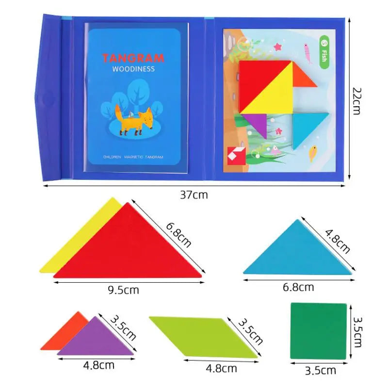 Woods™ - Förderung des logischen Denkens - Tangram-Puzzle aus Holz