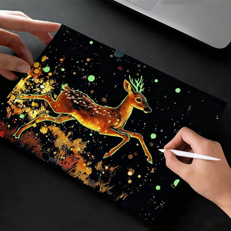 GlowArt – Glow-in-the-dark – Skrabelodssæt