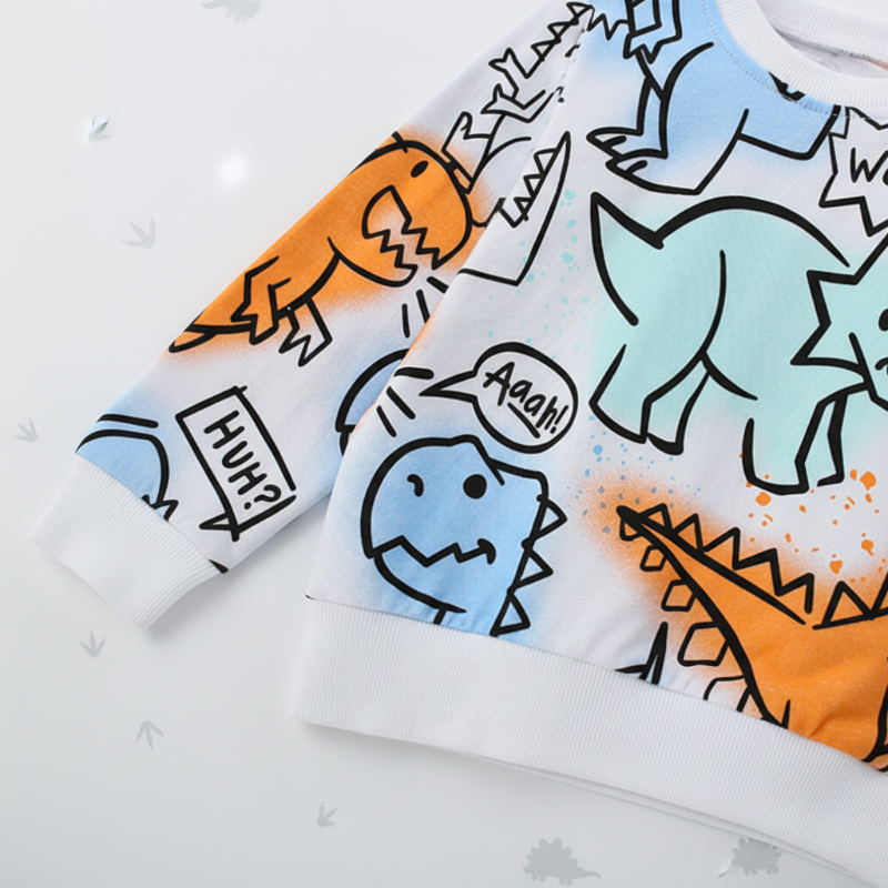 Kids Dinosaur Sweatshirt – Komfort & Stil – Dino-Kinderpullover