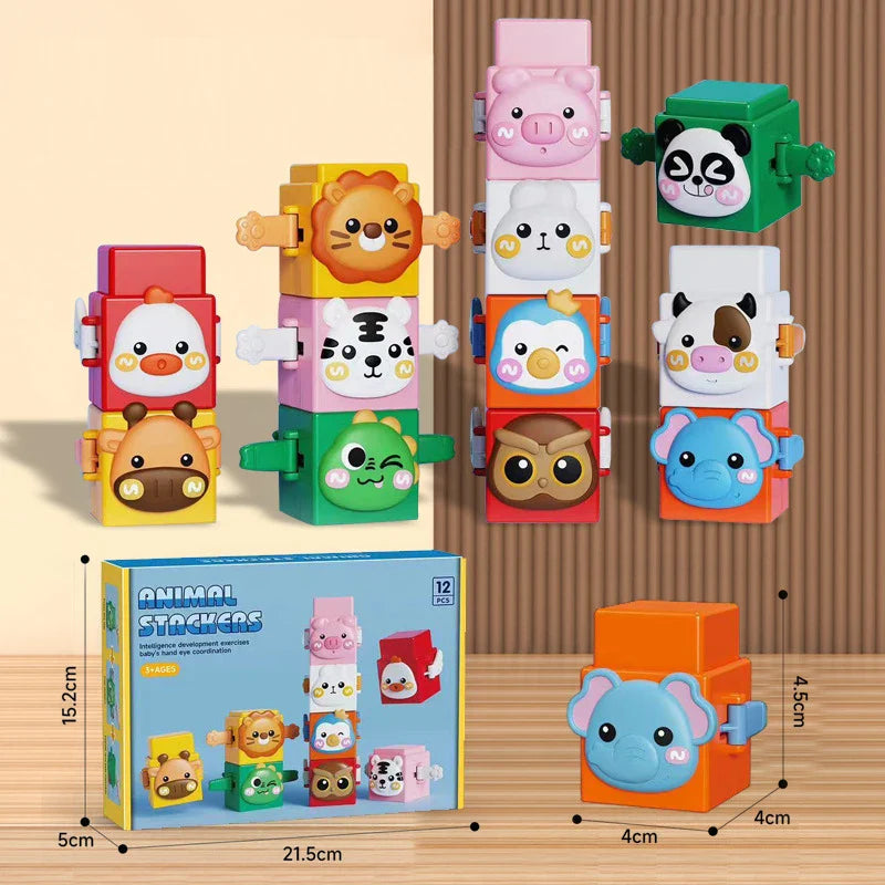 StackAnimals – Spaß & Bildung – Tier-Stapelspielset