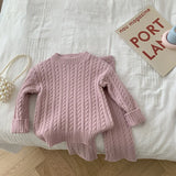 Mini Fashion™ - Stilfuldt og Moderigtigt til Børn - Strikket Sweater og Bukser