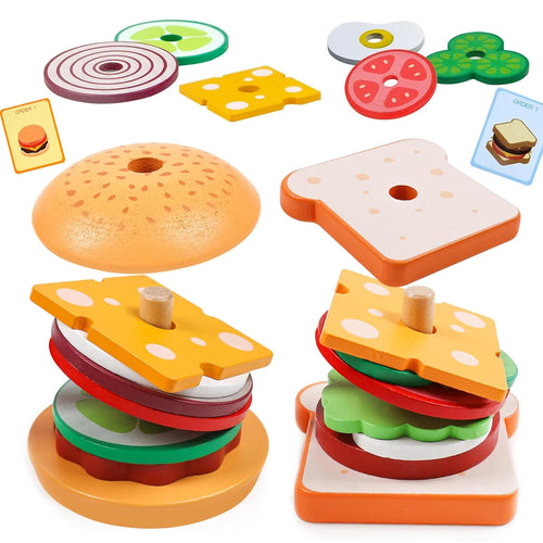 Woods™ - Leckeres Stapeln - Burger-Bauspielzeug