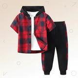 Boys Checkered Outfit – Trendig und bequem – Kinderbekleidungsset mit Karomuster