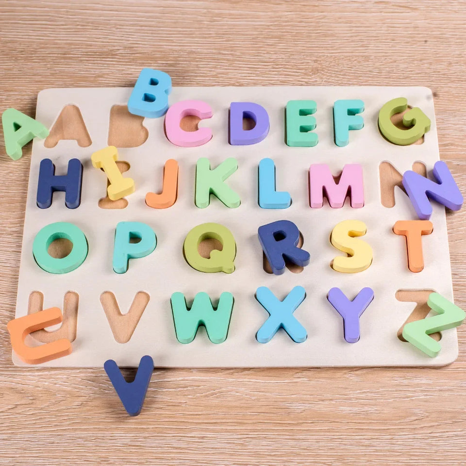 AlphaBlocks – Træ & Pædagogisk – 3D-bogstavpuslespil