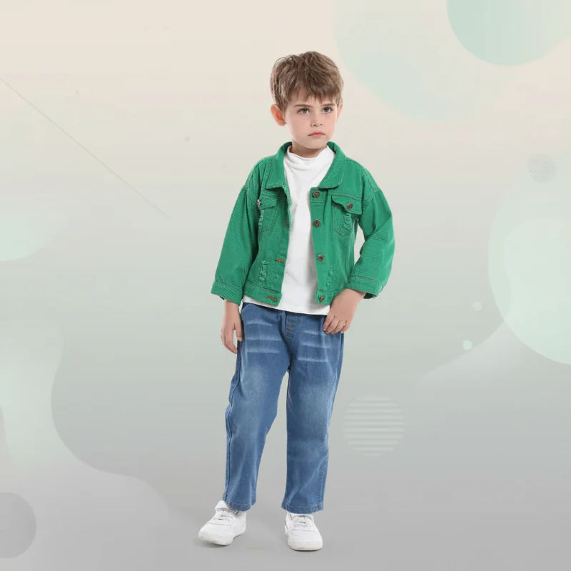 Candy Color Jeansjacke – Leichte Jeansjacke für Kinder
