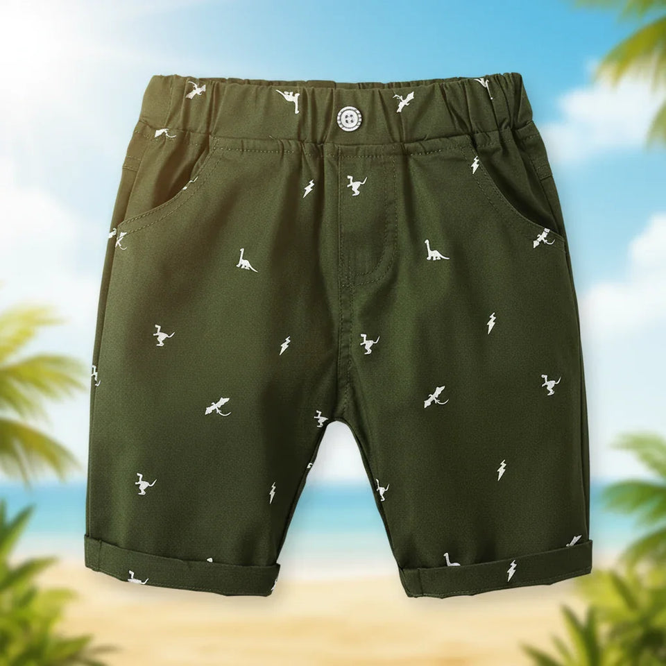 CoolKiddo – Frisk og behagelig – Shorts med dinosaur-design