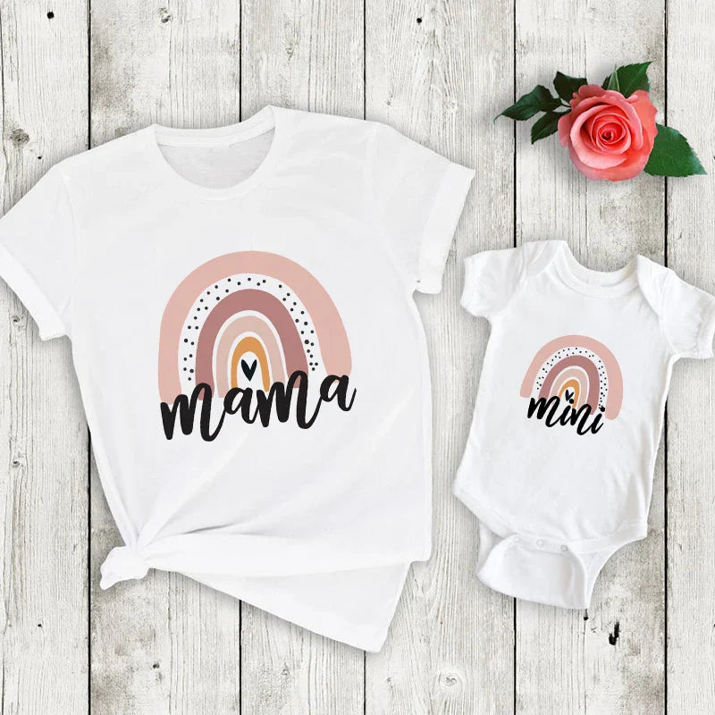 Mini Fashion™ - Mama & Tochter - Passendes Shirt & Strampler