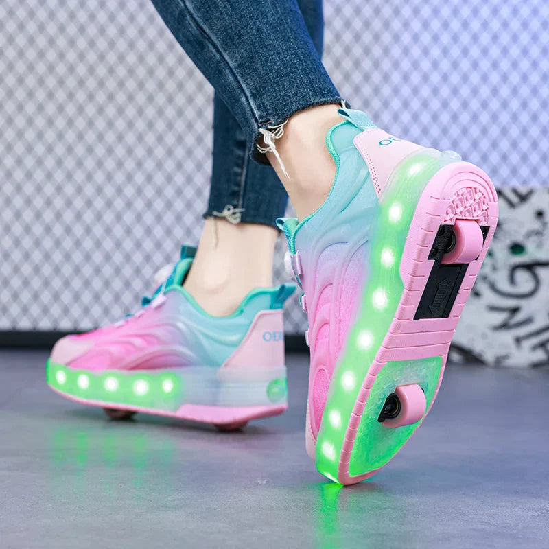 Light-Up Skate Shoes – LED & Komfortabel – Leuchtende Rollschuhe