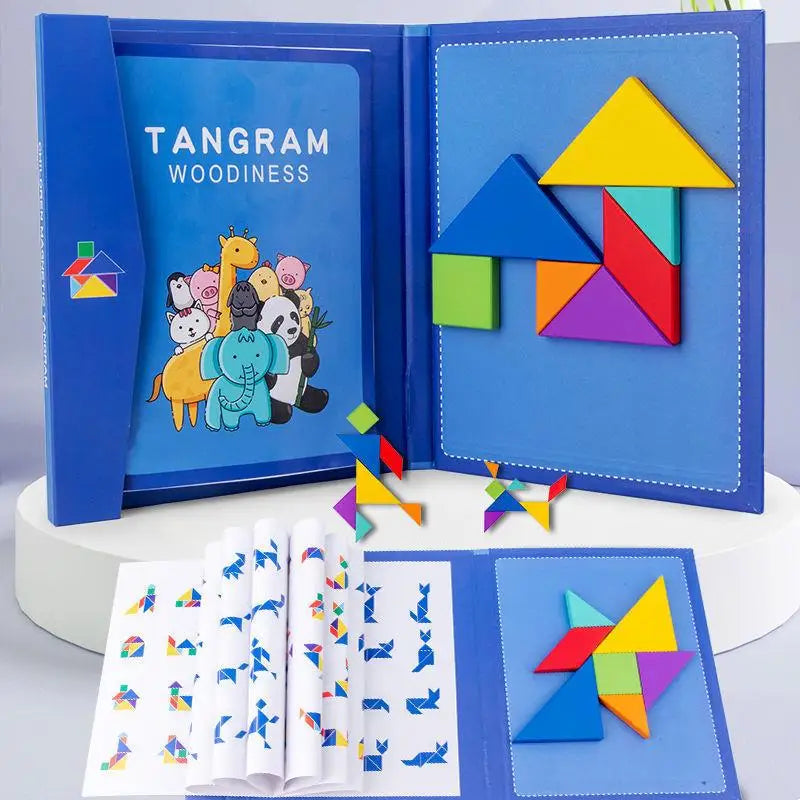 Woods™ - Tilskynd til logisk tænkning - Tangram-puslespil i træ