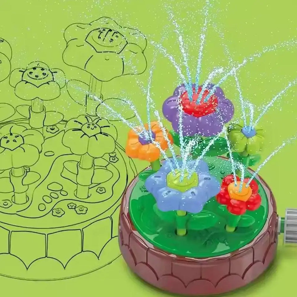 Aqua Bloom - Drehen & Spritzen – Wasserspielzeug Blumensprinkler