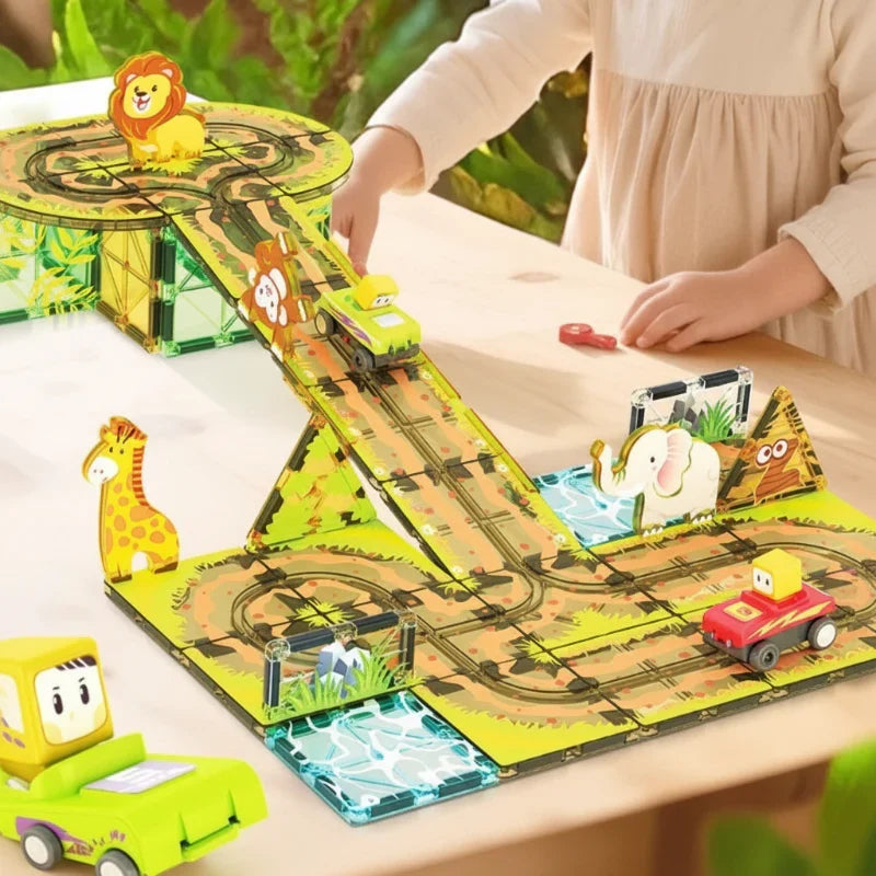 Magnetic Road Blocks – Kreativt & lærerigt – Magnetiske veje byggesæt