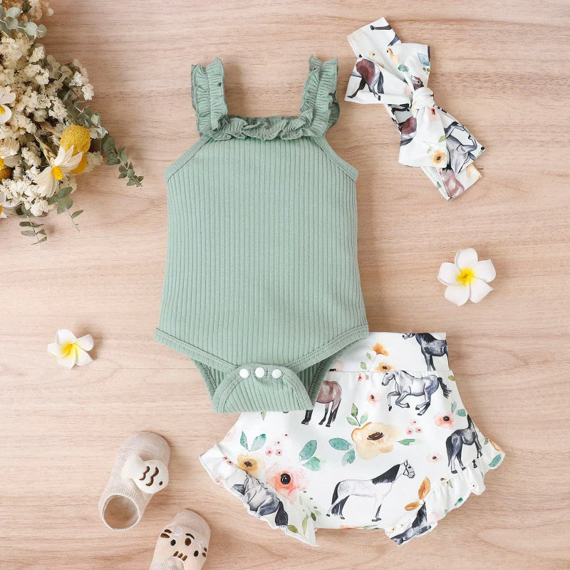 Baby Girl Summer Outfit – Süß & luftig – Baby-Kleidungsset