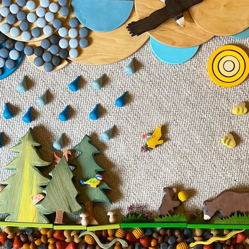 Rainbow Blocks™ – Kreativ farvesjov – Farvespil i træ