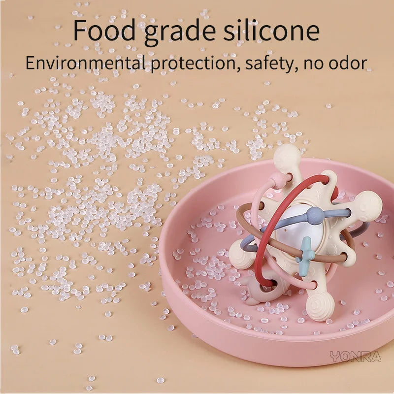 Sensory Rattle Ball™ – Sjov med bløde greb – Baby-silikone-bidsel-legetøj