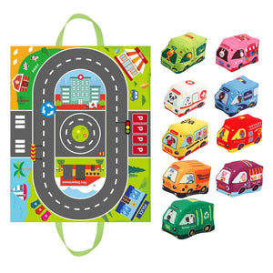 Car play mat™ - Cartoon-Abenteuer - Auto-Spielmatte