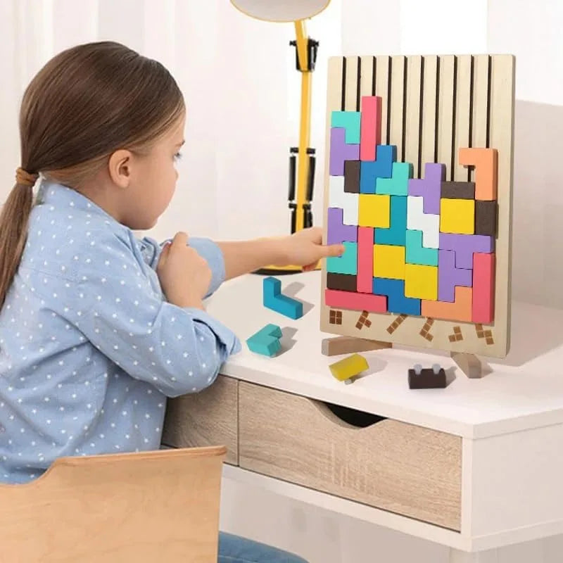 Puzzle Totem™ – Denken und Bauen – Holzpuzzle-Spiel