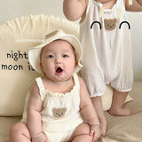 Mini Fashion™ - Kølig og behageligOff-white - Baby-havebukser med hue