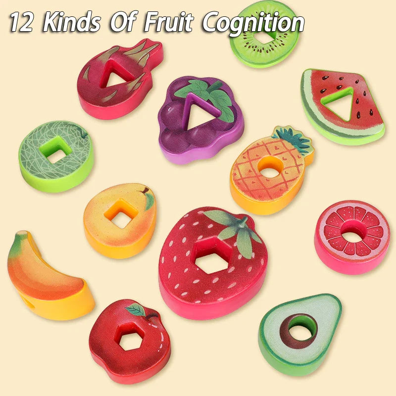 Fruit Lacing Game™ – Feinmotorik - Fruchtperlen Spielzeug