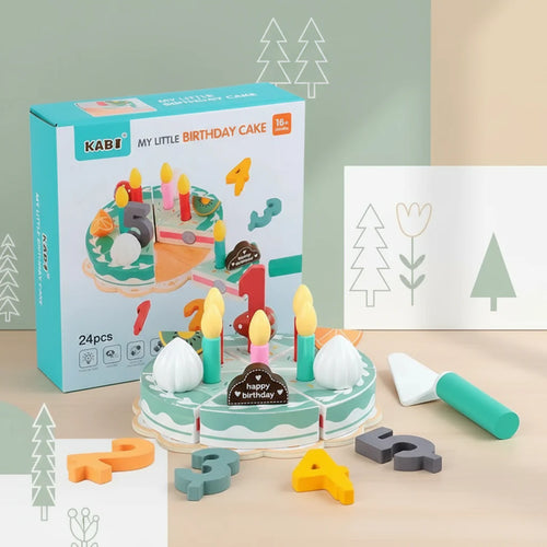 TinyChef – Lehrreich & unterhaltsam – Küchen-Set aus Holz mit Torte und Zubehör