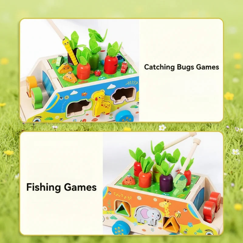 Montessori Animal Matching Toy – Lehrreich & interaktiv – Puzzle-Spielwagen