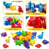 Matching Dino's – Sjovt og lærerigt - Dino-spil med alfabet og tal