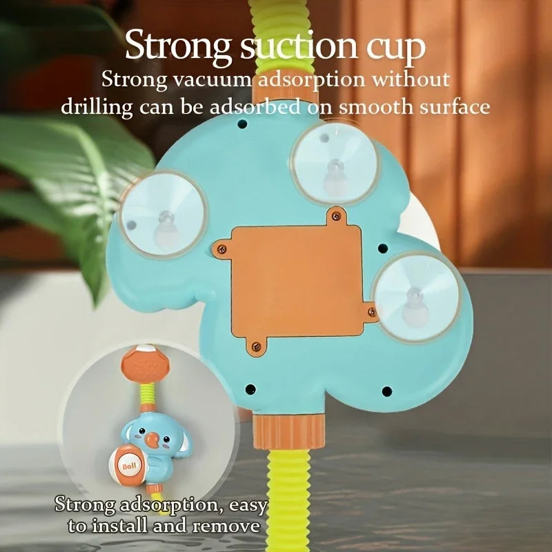 Elephant Shower Set™ – Plaskende sjov i badet - brusehoved til badet