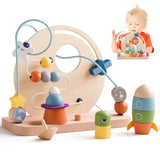 Bead Tracks™ – Zug, Auto & Motorik - Holzperlen- und Schlepperset