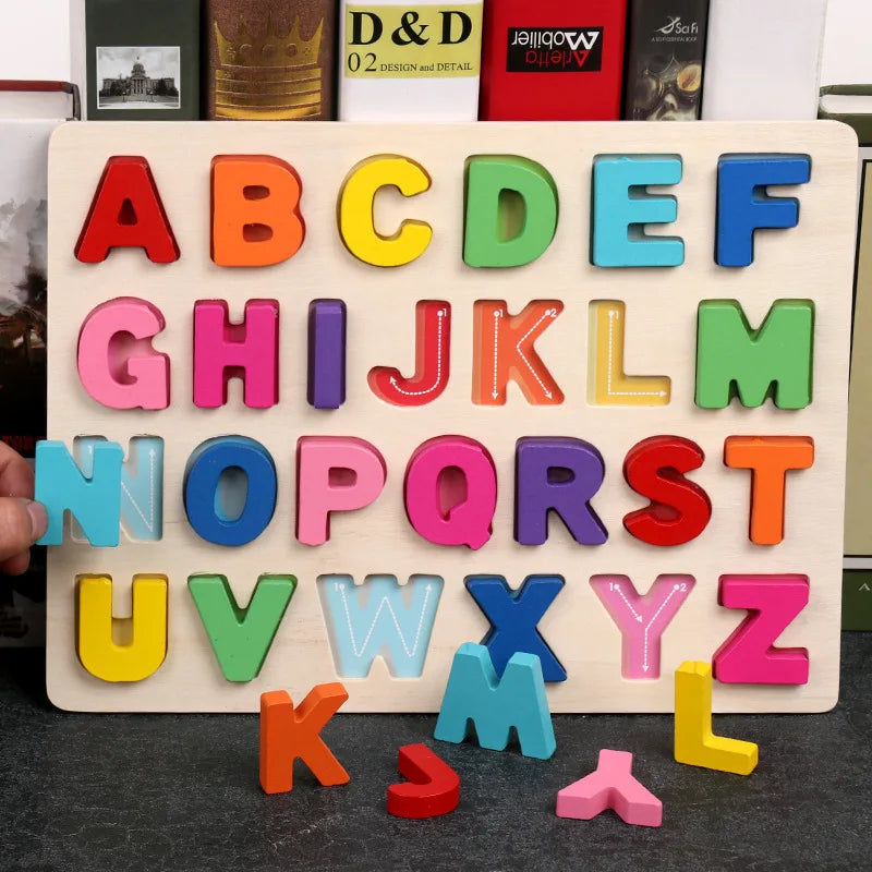 AlphaBlocks – Træ & Pædagogisk – 3D-bogstavpuslespil
