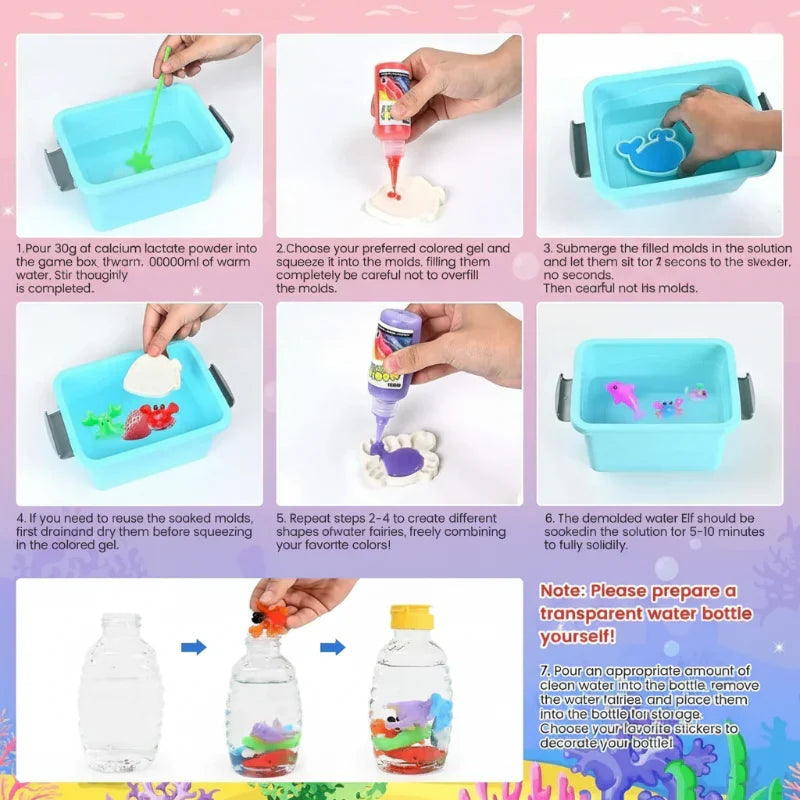 Magic Gel Water Beads – Kreativt & sansemæssigt – Legesæt til at forme vand