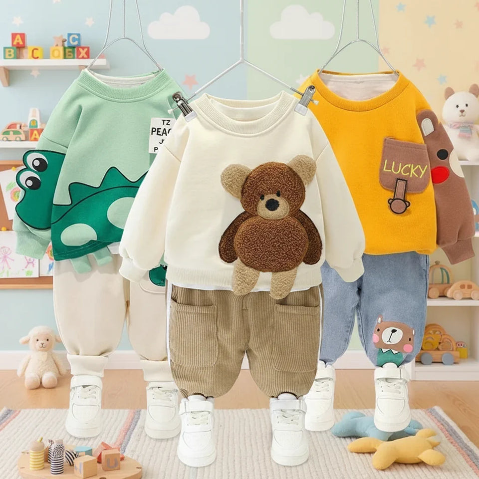 Mini Fashion™ - Varmt og blødt – todelt børnetøjssæt