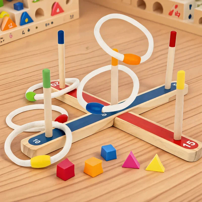 Montessori Ring Toss Game – Aktivt & lærerigt – Ringkastespil