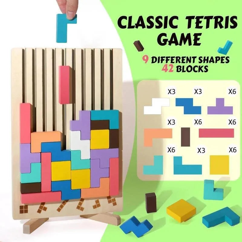 Puzzle Totem™ – Denken und Bauen – Holzpuzzle-Spiel