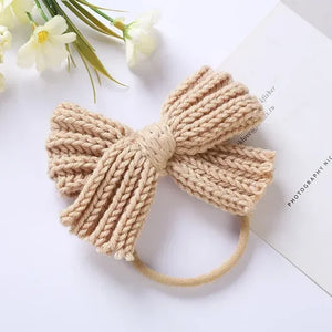 Mini Fashion™ - Süße Schleife - Gestricktes Haarband