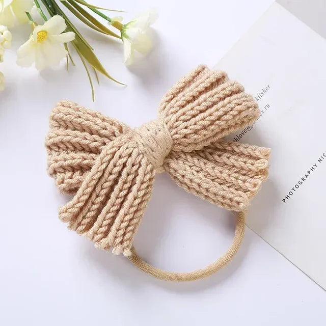 Mini Fashion™ - Süße Schleife - Gestricktes Haarband