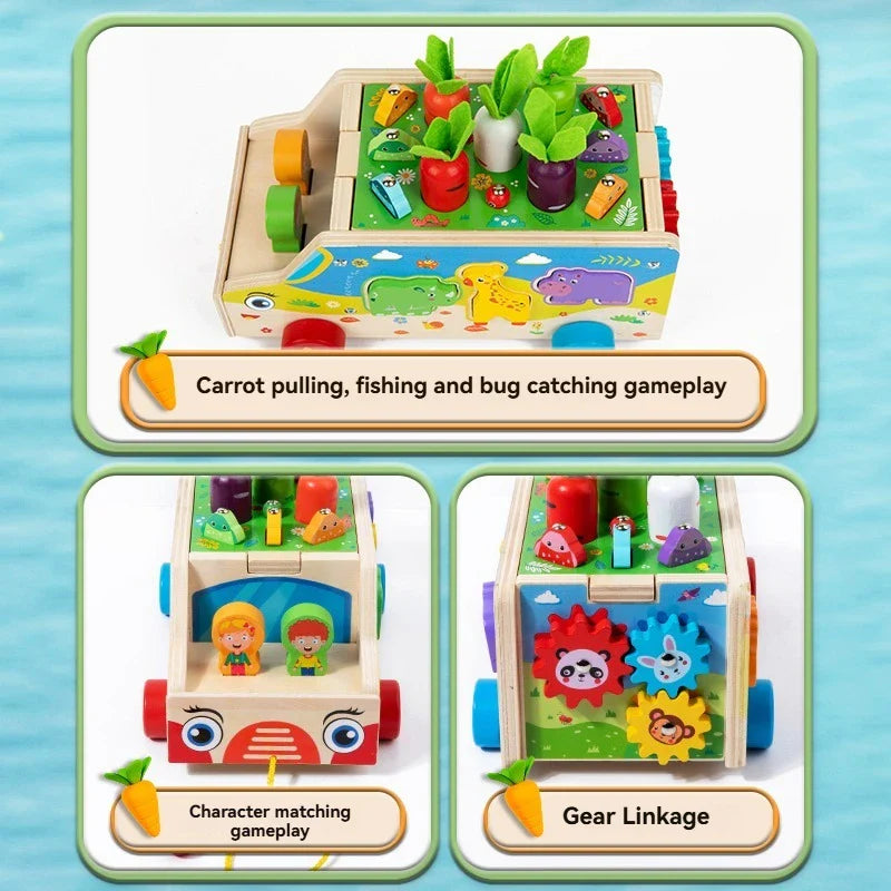 Montessori Animal Matching Toy – Lehrreich & interaktiv – Puzzle-Spielwagen