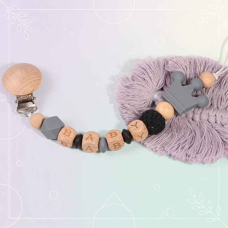 Personalized Pacifier Chain – Sicher & stilvoll – Personalisierte Schnullerkette