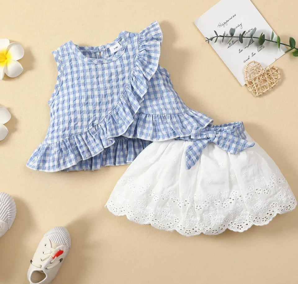 Mini Fashion™ - Top & Shorts-sæt til piger