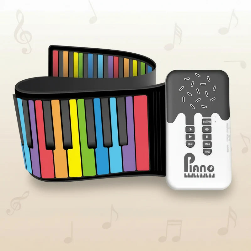 Roll-up Piano Keyboard – Kreativ & lehrreich – Zusammenklappbares Klavier