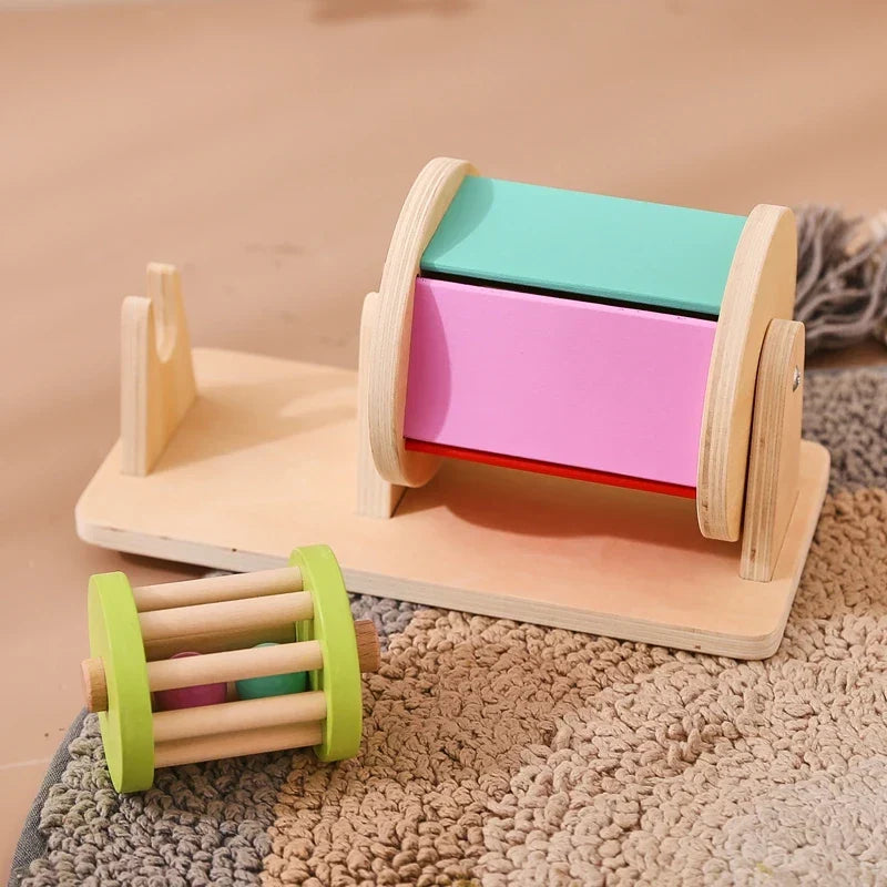Sensory Drum™ – Farve- og formspil - Montessori-legetøj i træ