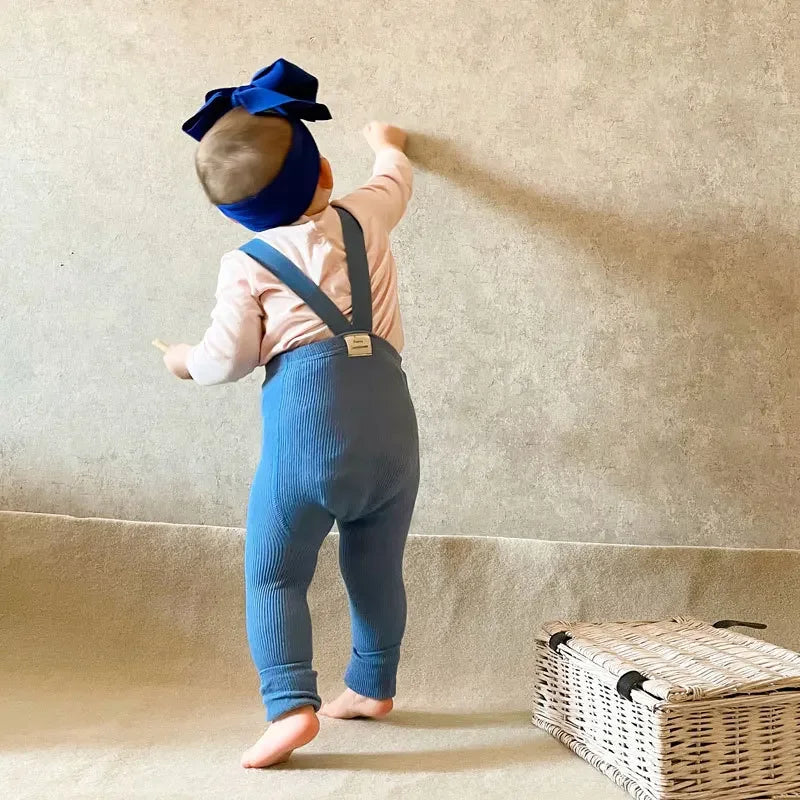 Mini Fashion™ - Bløde og behagelige - Børneleggings med seler