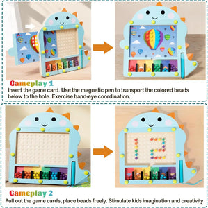 Bead Puzzle™ – Labyrinth Spaß Sortieren - Magnetische Holzkugeln Puzzle