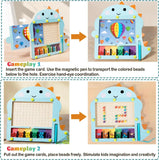 Bead Puzzle™ – Sjov sortering i labyrint – Magnetiske kugler i træ Puzzle