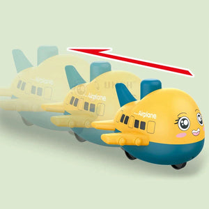 Cartoon Plane Toy™ - Drücken & Spielen - Spielzeug Flugzeug