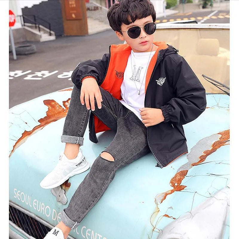 Reversible Kids Jacket – Waterdicht & Winddicht – Lichtgewicht Jas