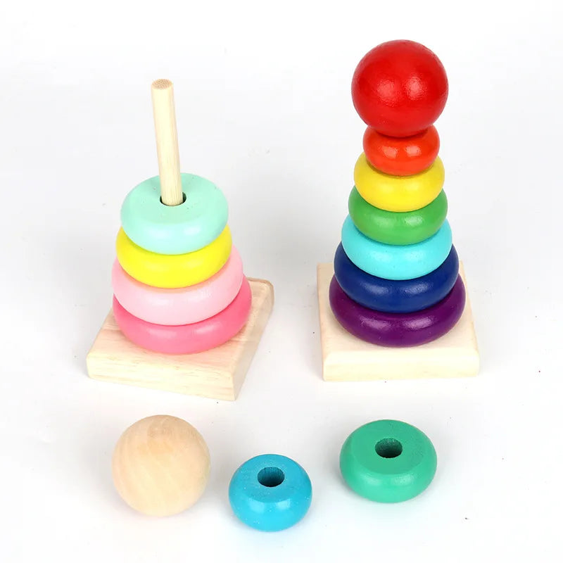 Rainbow Stacker™ – Farverig tårnleg – Stabeltårn i træ