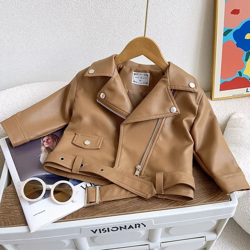 Girls Leather Jacket – Cool & stilfuld – læderjakke til børn