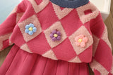 Mini Fashion™ - Vidunderligt Varmt - Vintage Strikket Sweater & Nederdel