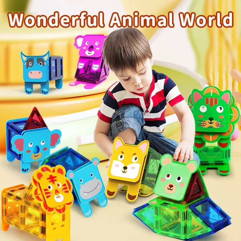 Animal Magnetic Building Blocks™ - Magnetisk byggemagi - Dyre-byggeklodser