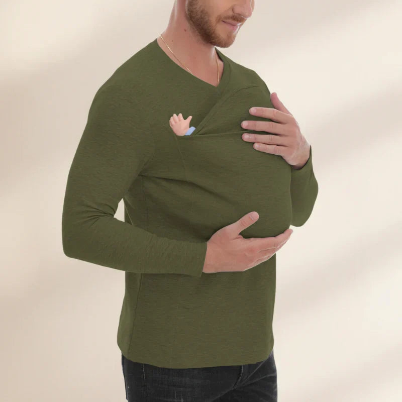 Kangaroo Pocket Shirt – Komfortabel og praktisk – T-shirt-bæresele til mænd